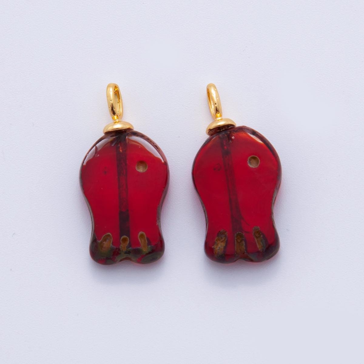 Clear Fish Resin Charms – Gold Accented Fish Drop Charm Fisherman Jewelry Inspired