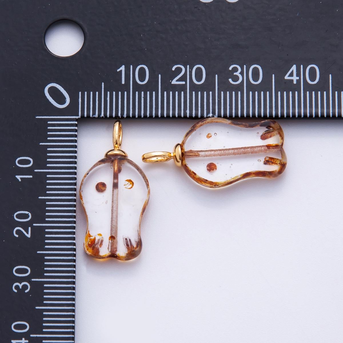 Clear Fish Resin Charms – Gold Accented Fish Drop Charm Fisherman Jewelry Inspired