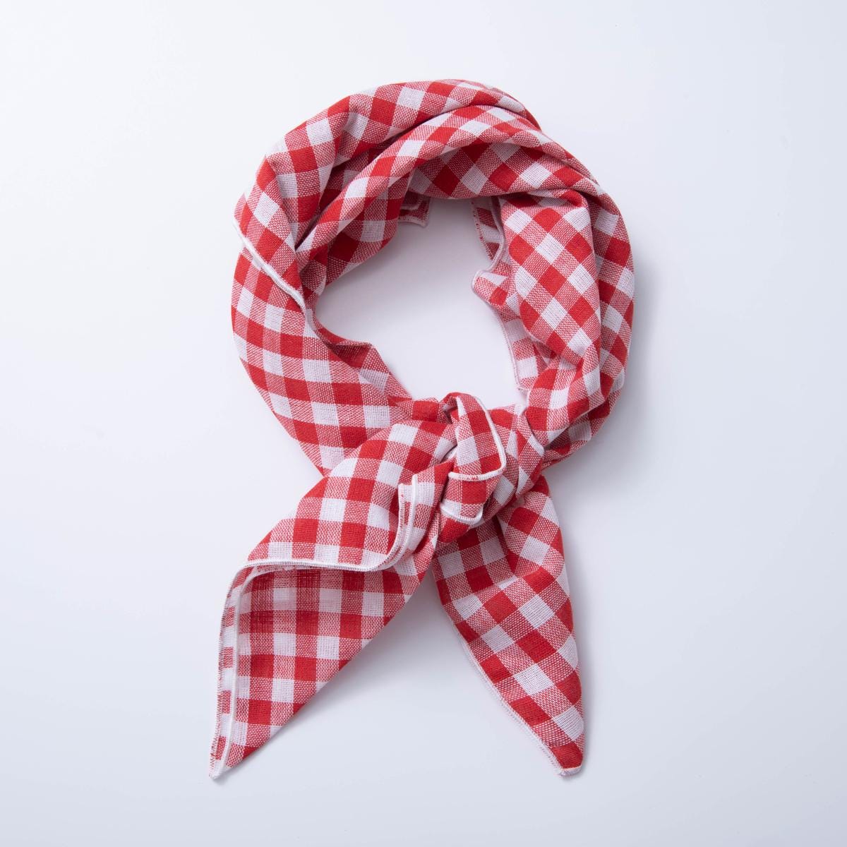 Bandana Scarf Headband Face Covering Gingham Checker Western Cowboy Inspired