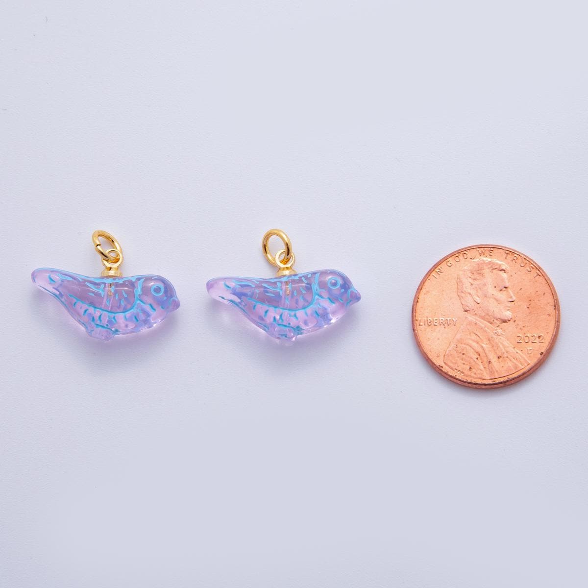 Gold Acrylic Charms Pigeon Bird Charm Pendant Animal Bracelet Necklace for DIY Jewelry Making Supply AF-704