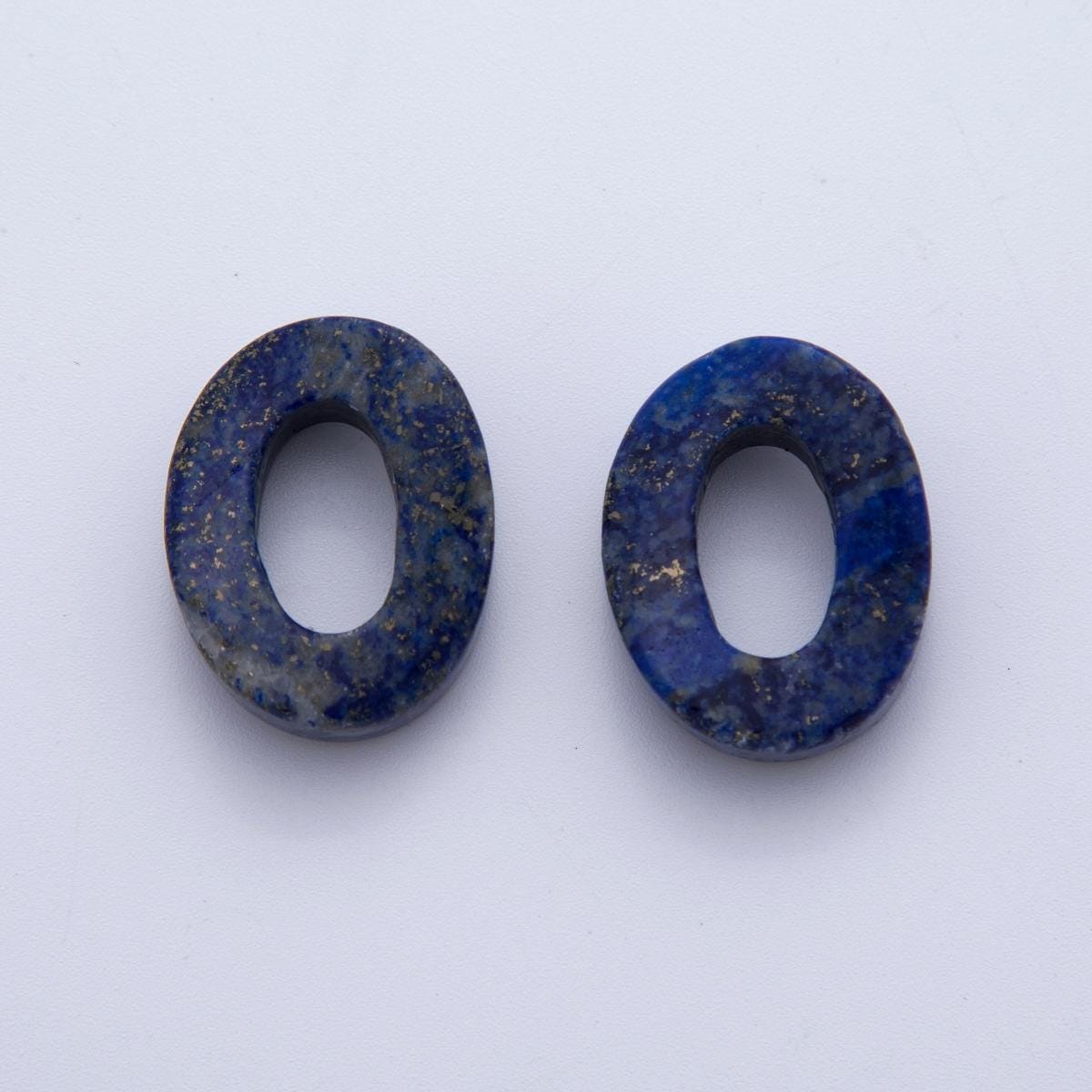 Gemstone natural oval open stone beads Colorful gemstone oblong oval findings 23mm x 18mm jewelry supply Z-A1211