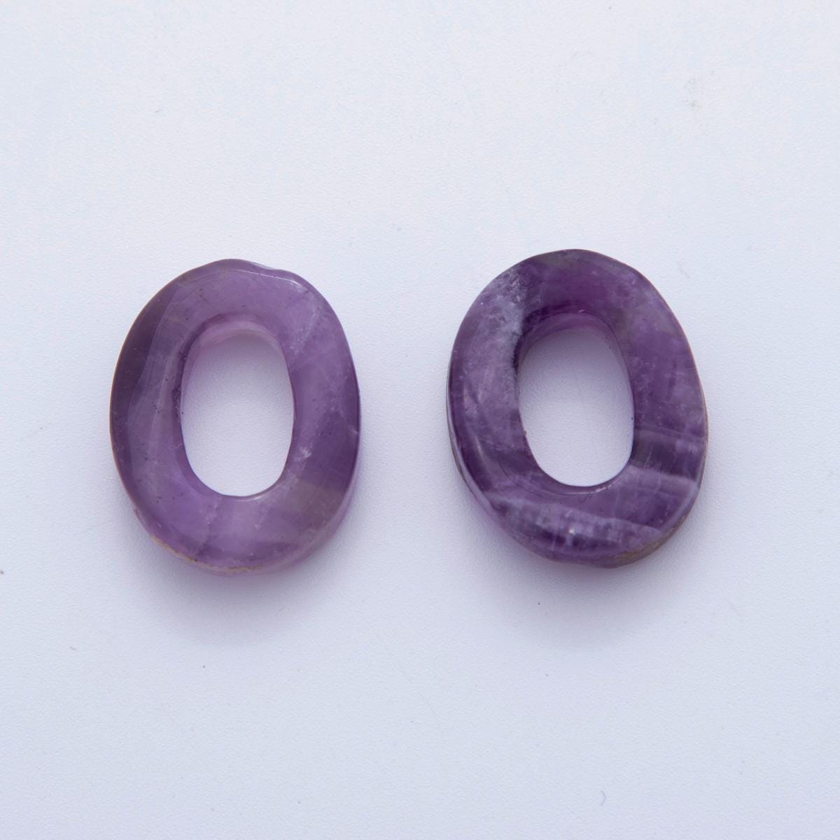 Gemstone natural oval open stone beads Colorful gemstone oblong oval findings 23mm x 18mm jewelry supply Z-A1211