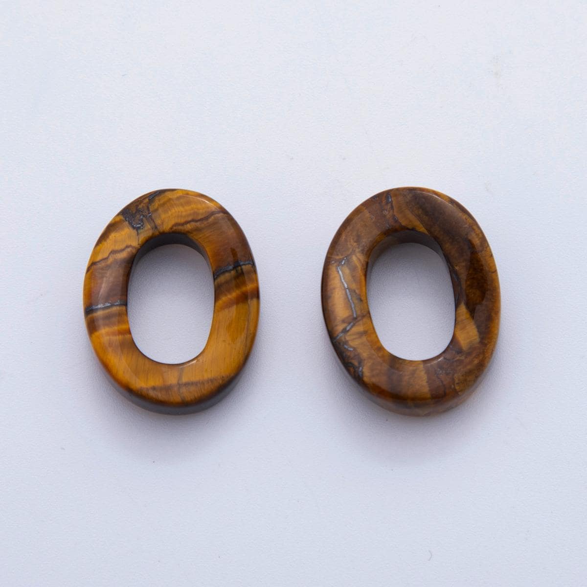 Gemstone natural oval open stone beads Colorful gemstone oblong oval findings 23mm x 18mm jewelry supply Z-A1211