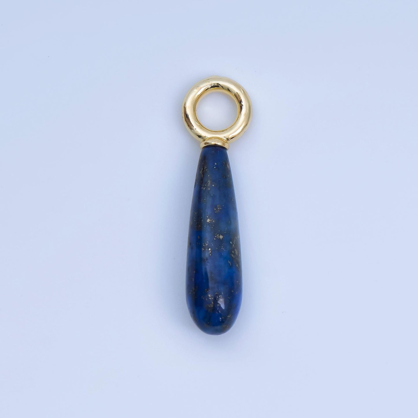 Dainty Teardrop Gemstone Charms in 24K Gold Filled Assorted Natural Stone Pendants for Necklace Earring Jewelry Making AJ-420