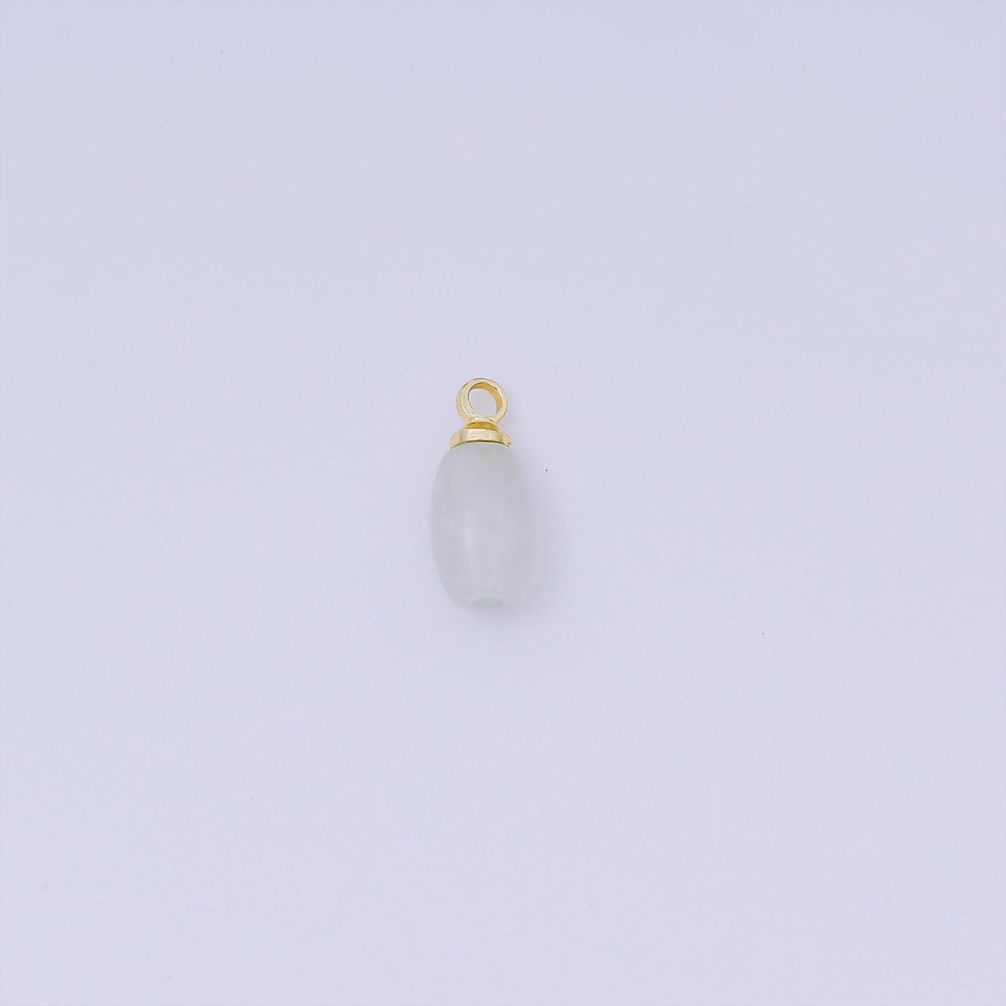 Tiny Blue Lace Agate Drum Bead Charm 11x5 mm AJ-491