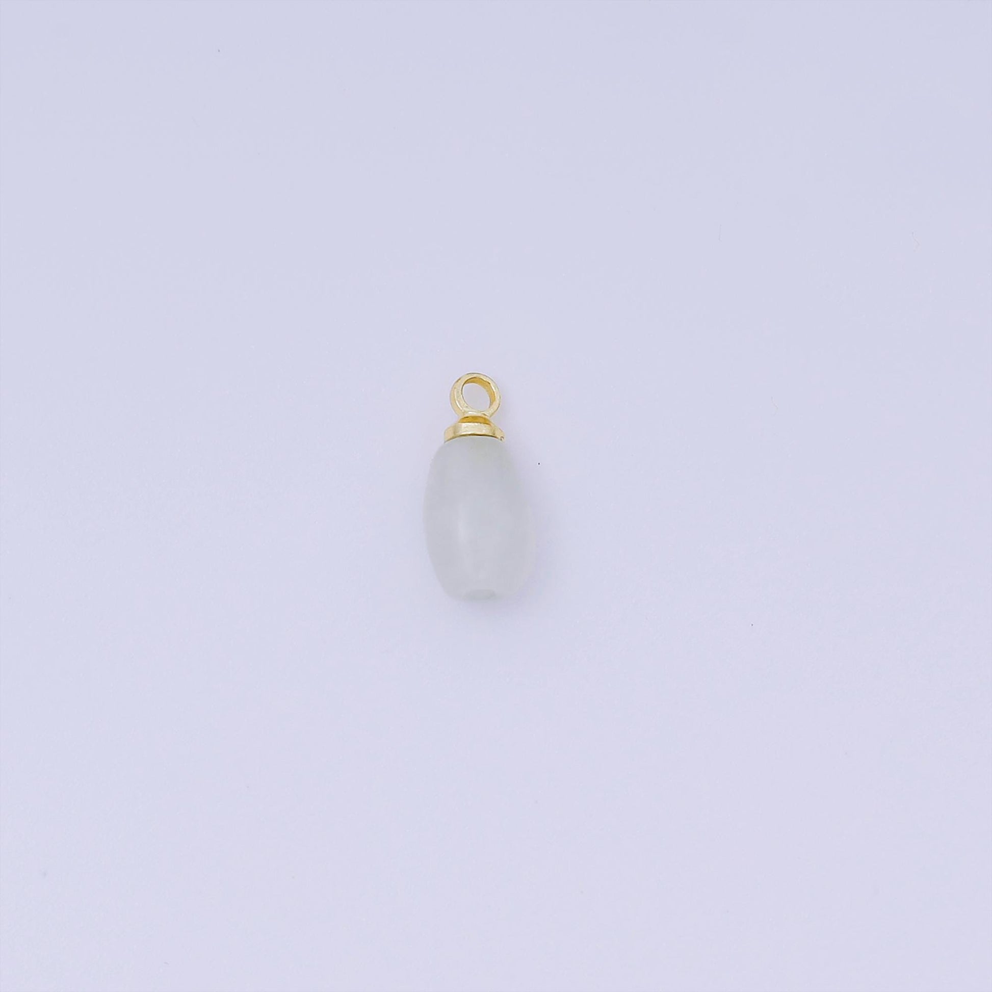 Tiny Blue Lace Agate Drum Bead Charm 11x5 mm AJ-491
