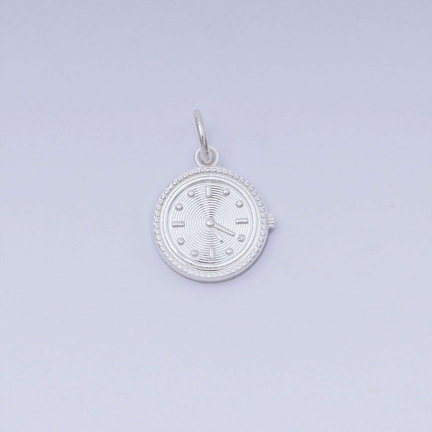 Sterling silver s925 mini Clock charm dainty Watch charm style | SL-653