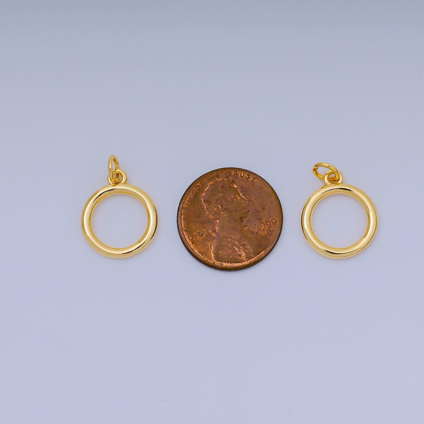 Gold Hollow Round Circle Pendant Simple Round Charms -Round Circle Findings -Geometry Dangle Pendant -Jewelry Supplies AJ-413
