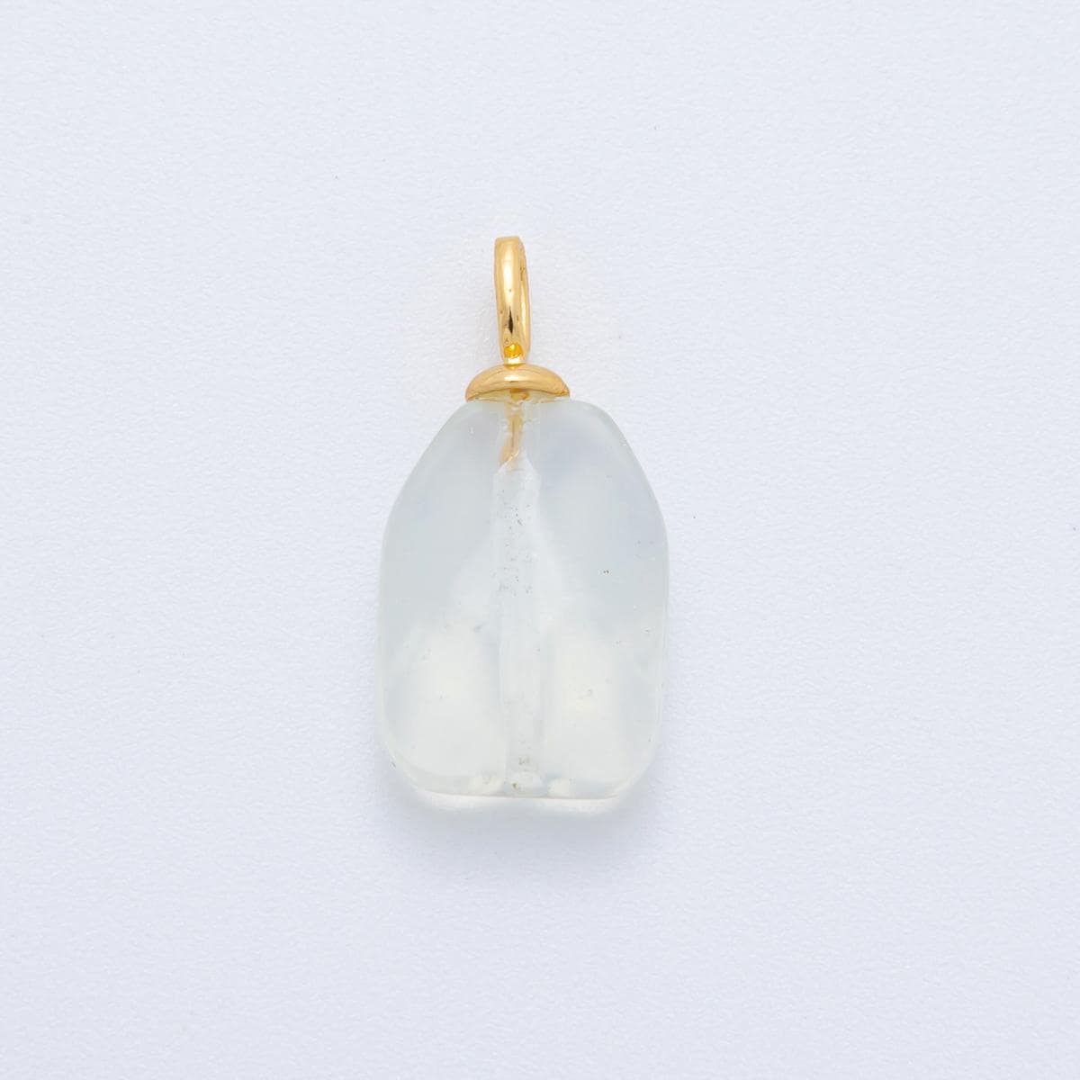 Natural Gemstone Faceted Irregular Rectangular Charms 18k Gold Filled Mixed Stone Gold Bail Charm for DIY Necklaces Jewelry Making AF-794