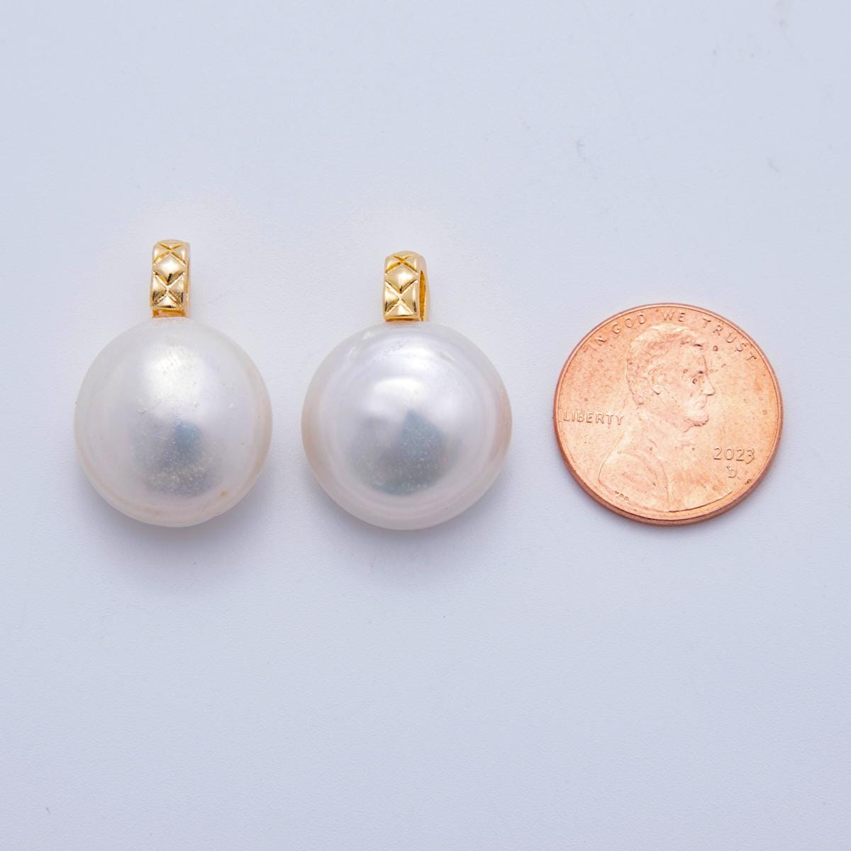 Gold filled natural pearl charms drop pendant approx 15mm natural freshwater pearl for bracelet necklace earring component AF-621