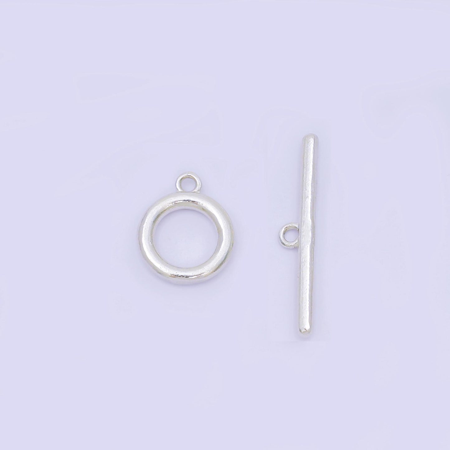 S925 sterling silver ot clasp Minimalist Toggle clasp 9mm ring round clasp simple end clasp for Bracelet Necklace Supply SL-651
