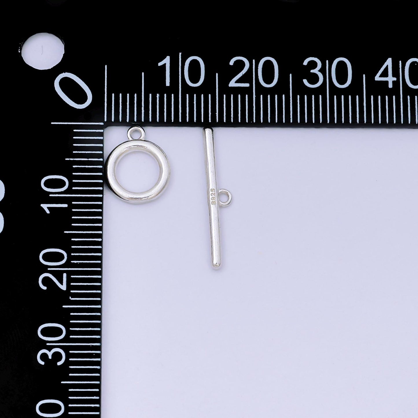 S925 sterling silver ot clasp Minimalist Toggle clasp round clasp simple end clasp for Bracelet Necklace Supply SL-675