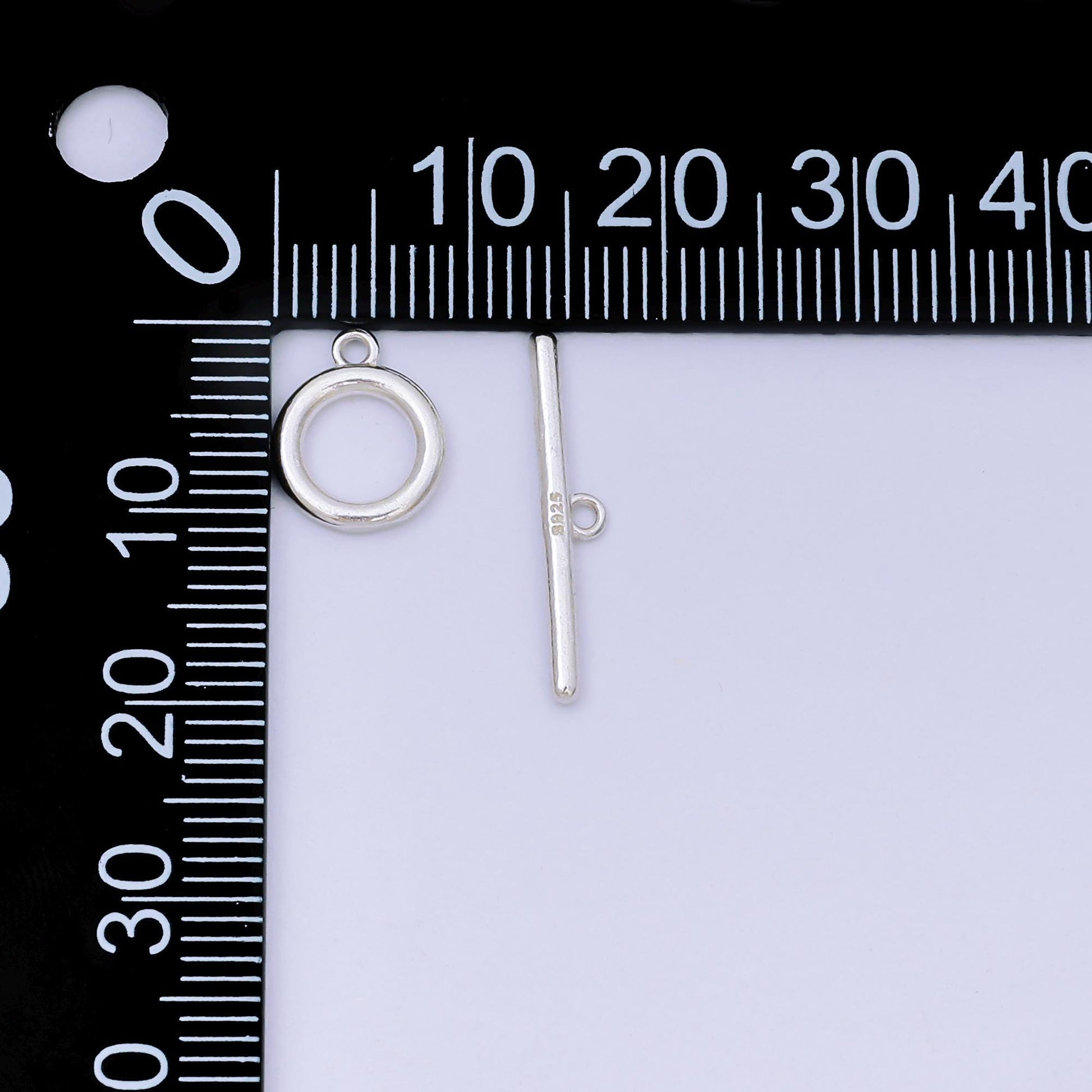 S925 sterling silver ot clasp Minimalist Toggle clasp round clasp simple end clasp for Bracelet Necklace Supply SL-675