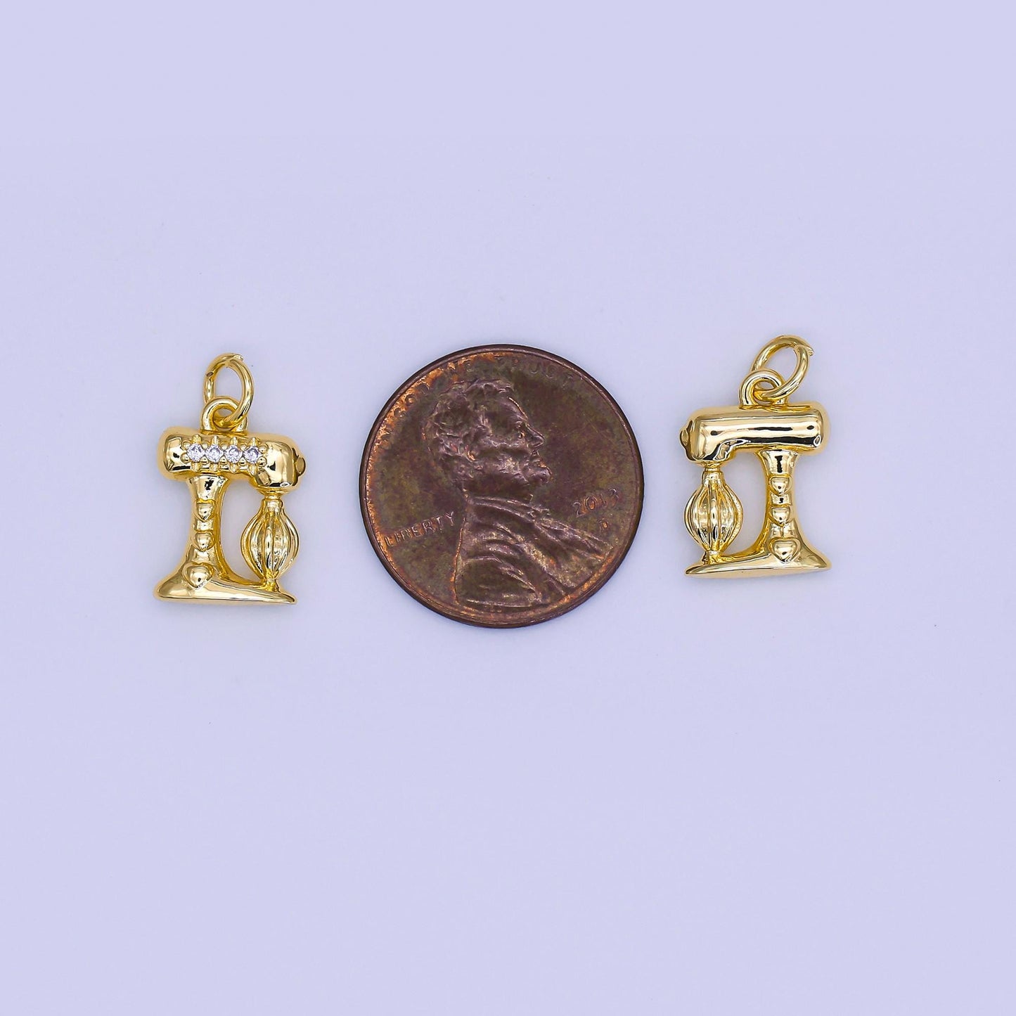 Mini gold mixer pendant 24k gold filled mixer charm kitchen charm diy bracelet necklace jewelry making findings supply AJ-316