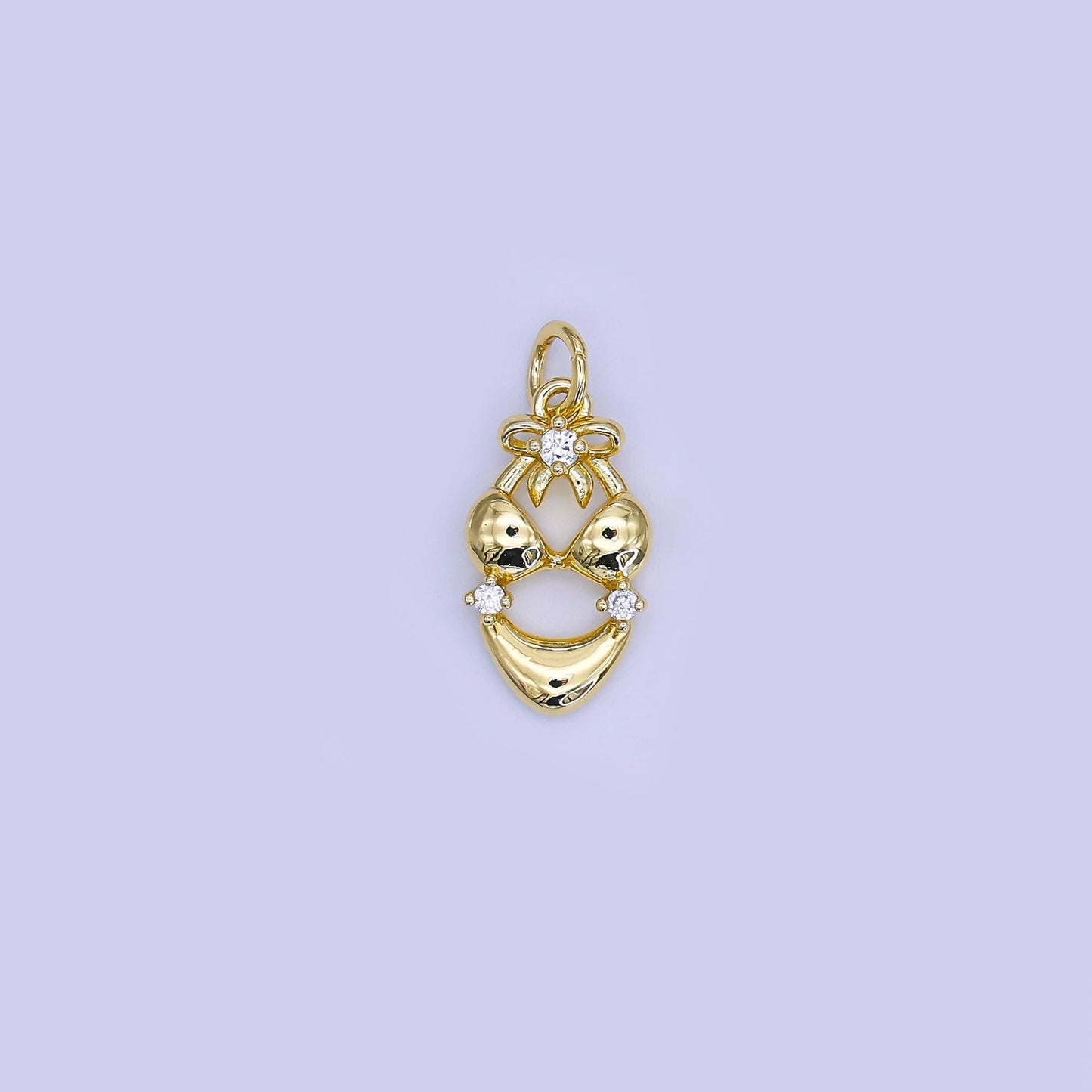 Mini gold Bikini charm Summer Bikini Beach Pendant dangle for minimalist bracelet necklace earring supply component Aj-304