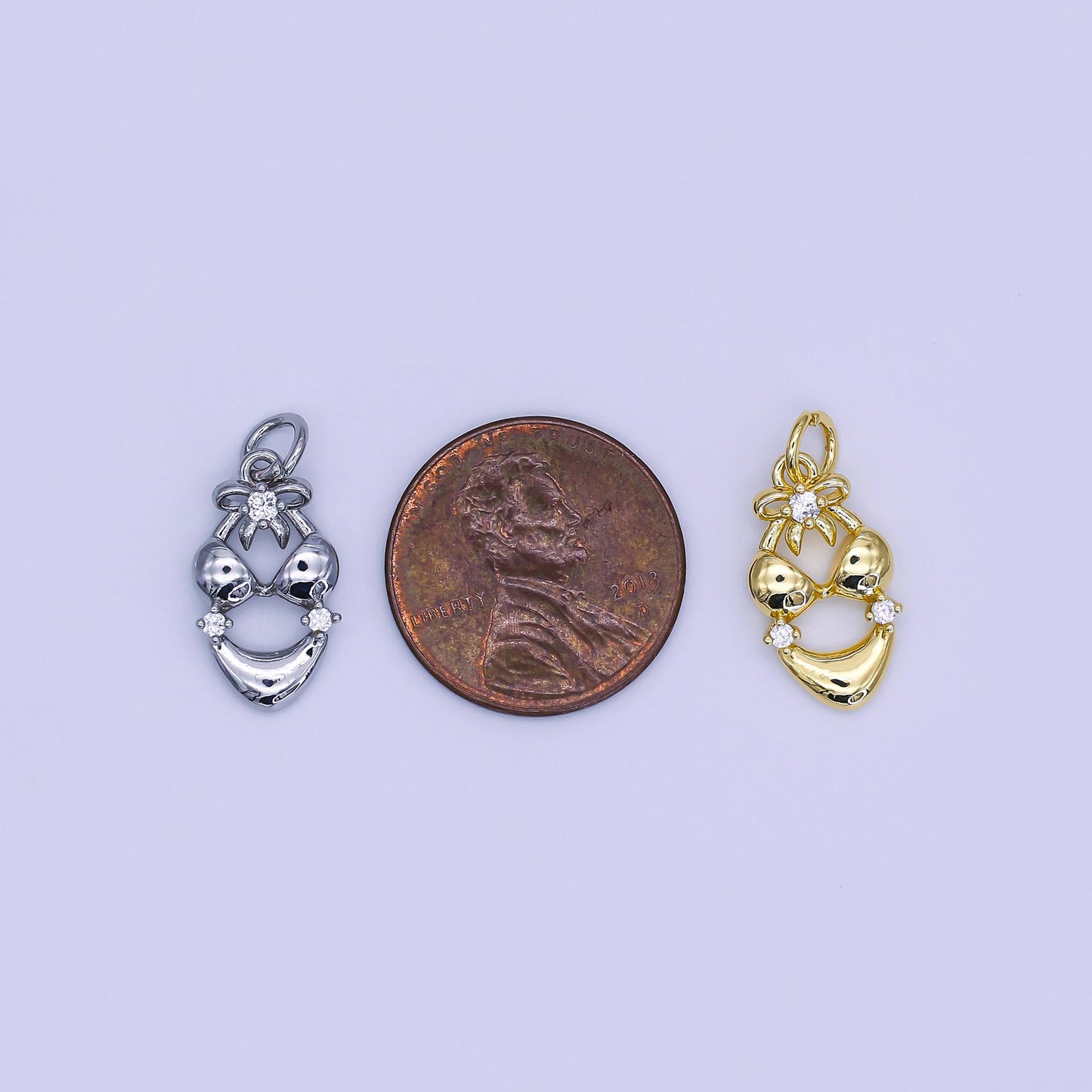 Mini gold Bikini charm Summer Bikini Beach Pendant dangle for minimalist bracelet necklace earring supply component Aj-304