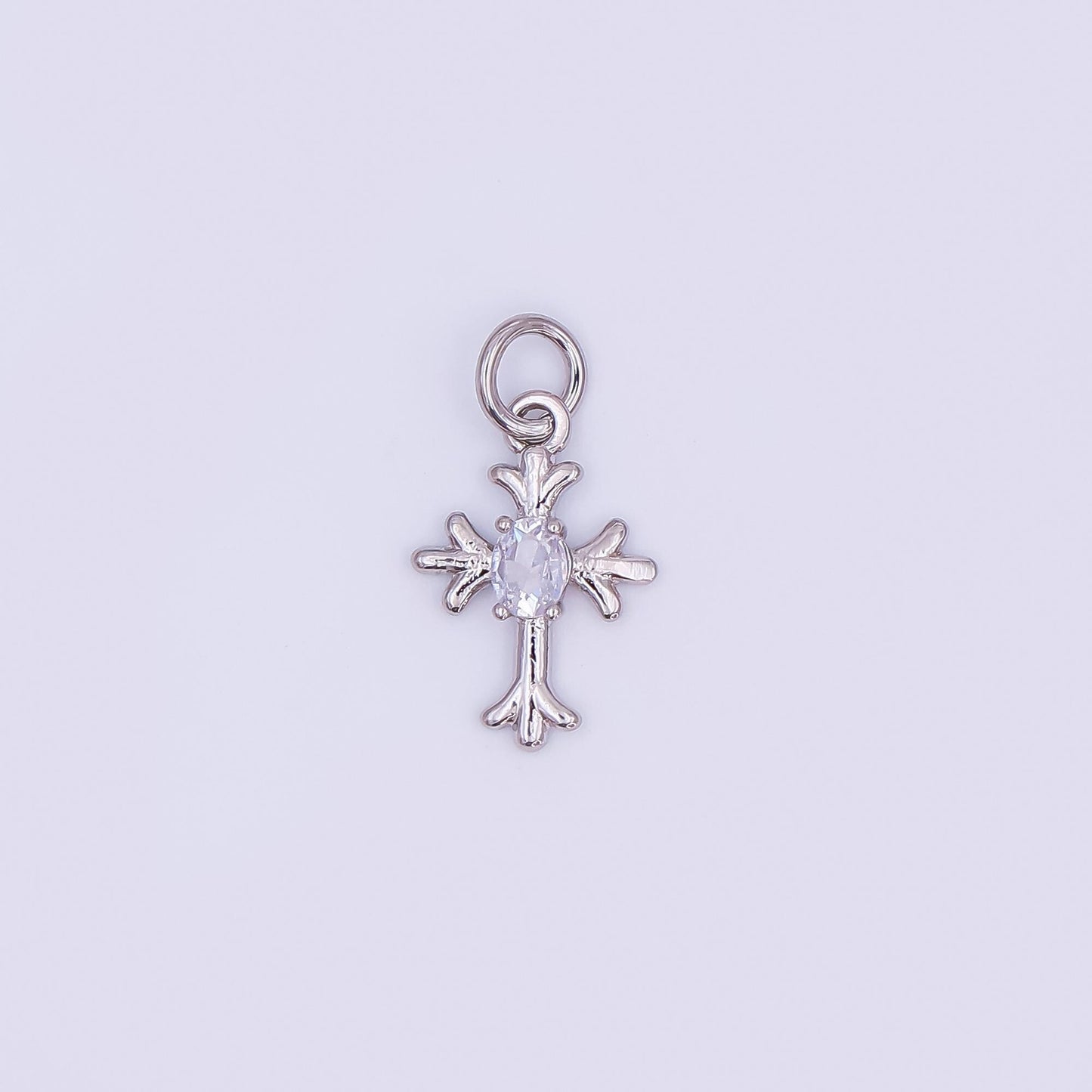 Dainty gold Cross charm Tiny Cross pendant for necklace bracelet earring component AF-493