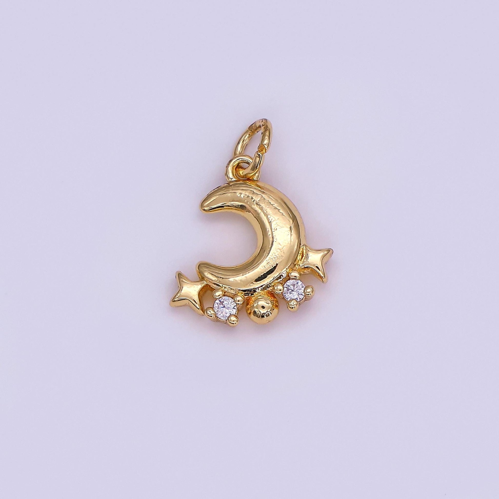 Shooting Star Charm Crescent Moon Star Children's Jewelry Cute Gifts For Girls, Kid's Gifts, Star Charm Necklace, Kawaii Jewelry AF-489