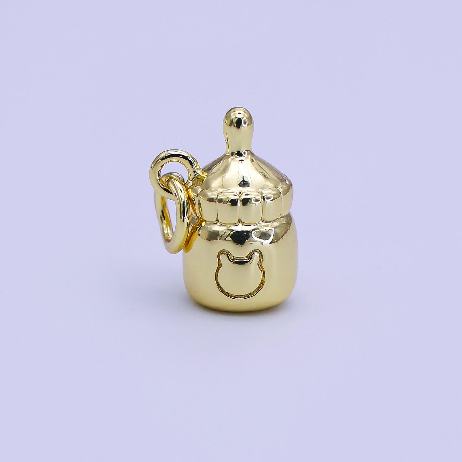 24K Gold Filled Baby Milk Charm Pacifier Bottle Kids Charm for baby shower party | AJ-303