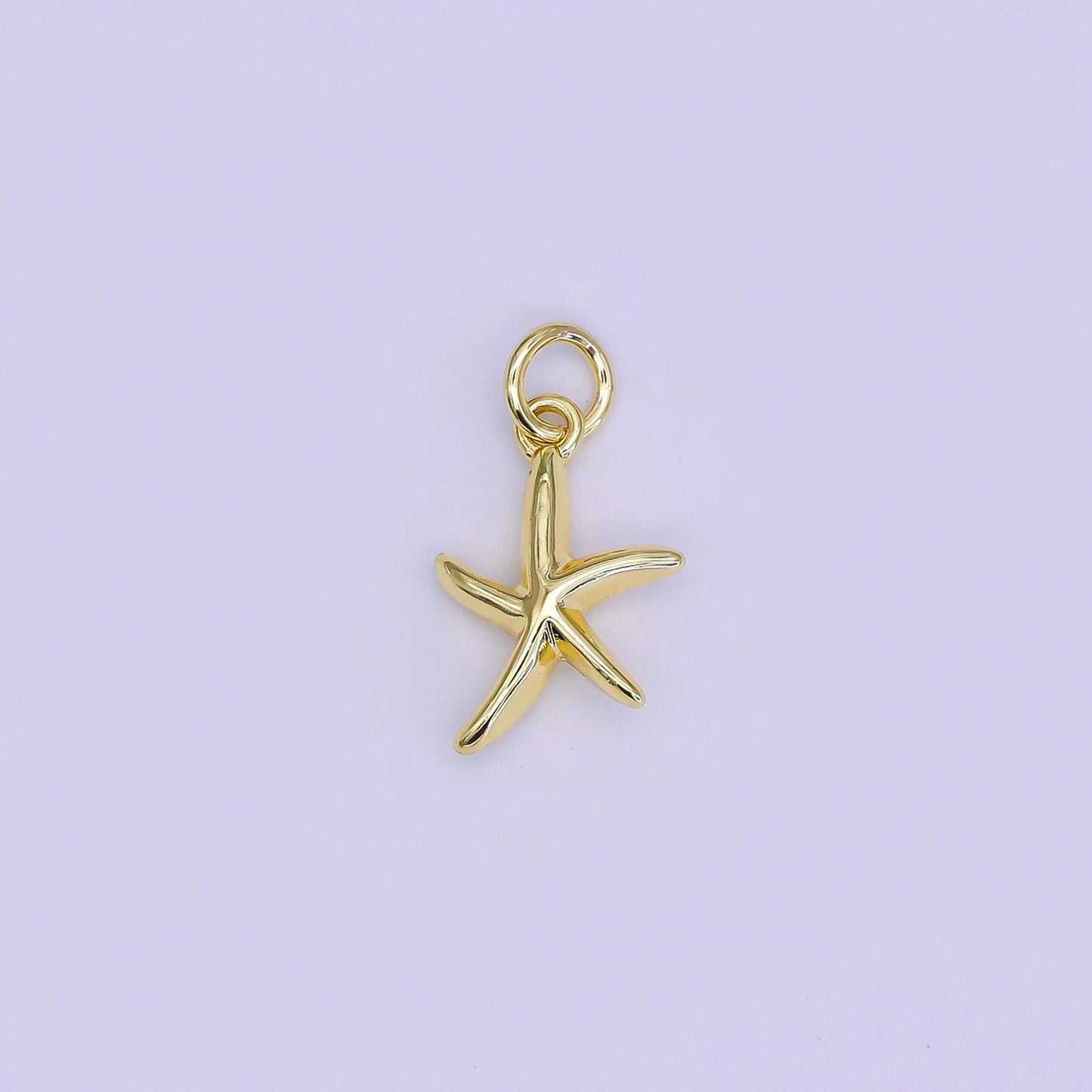 Tiny gold starfish pendant stainless steel star fish ocean beach under the sea mermaids charm jewelry | AJ-314