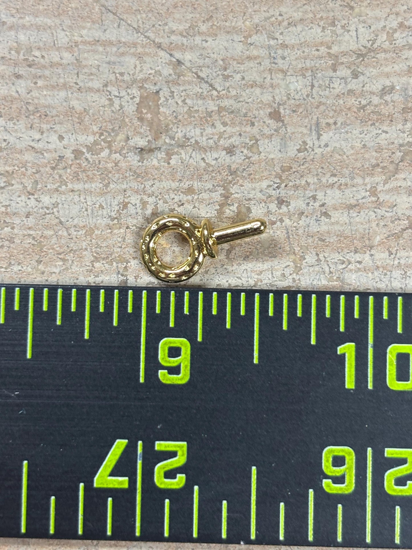 18k gold filled plain peg bail hold for half drill pearl and bead bail charm jewelry findings supplies