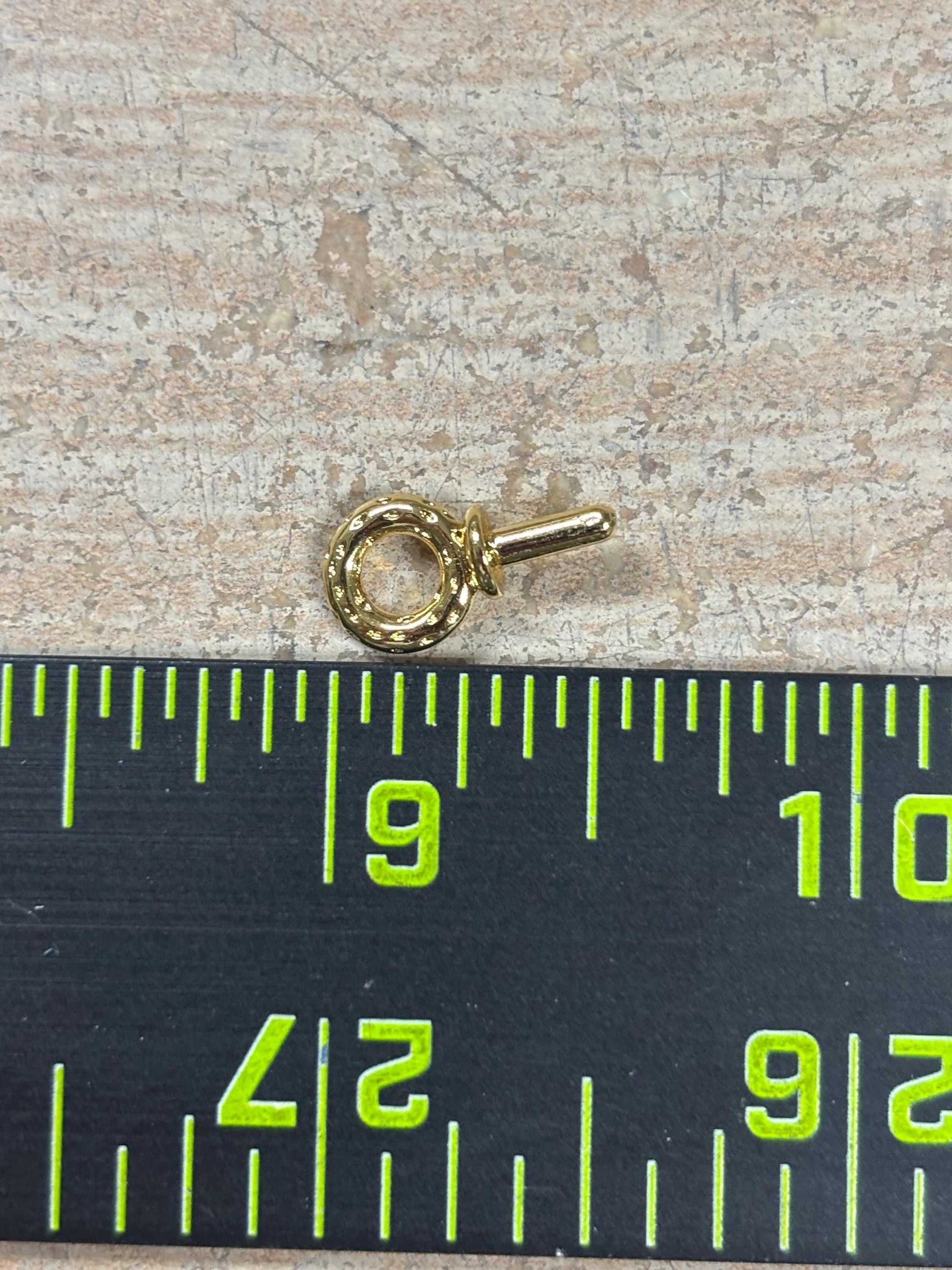 18k gold filled plain peg bail hold for half drill pearl and bead bail charm jewelry findings supplies