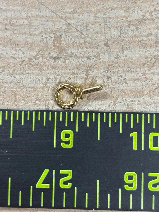 18k gold filled plain peg bail hold for half drill pearl and bead bail charm jewelry findings supplies