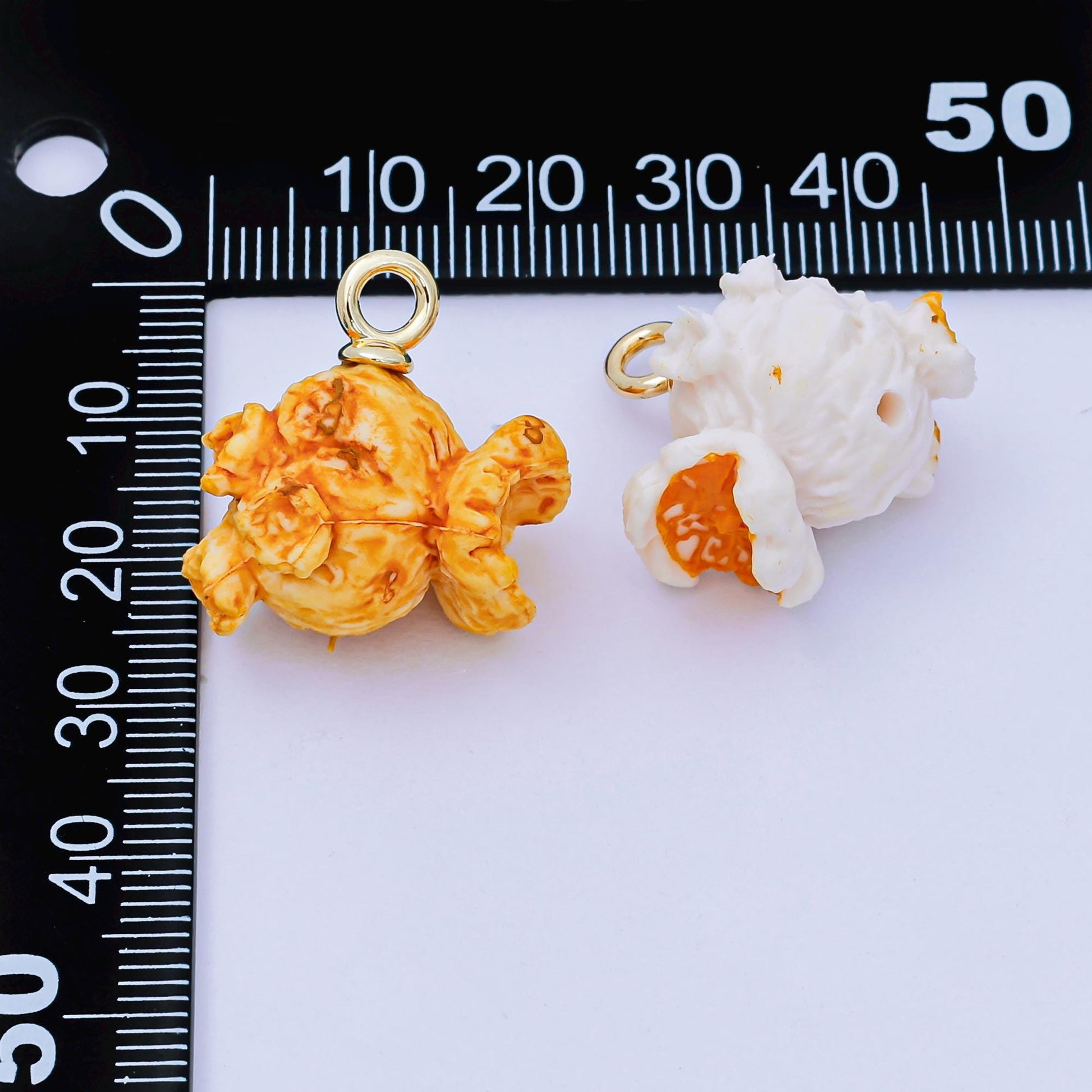 3D Resin Popcorn charm Junk Food Snack Movie Theater Inspired Jewelry for Keychain Bag Charm Necklace Bracelet Supply AH650