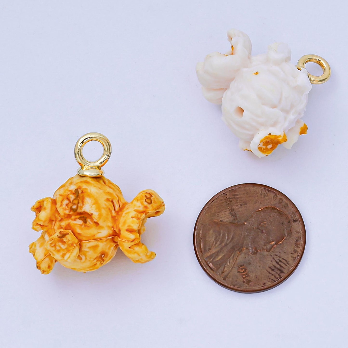3D Resin Popcorn charm Junk Food Snack Movie Theater Inspired Jewelry for Keychain Bag Charm Necklace Bracelet Supply AH650
