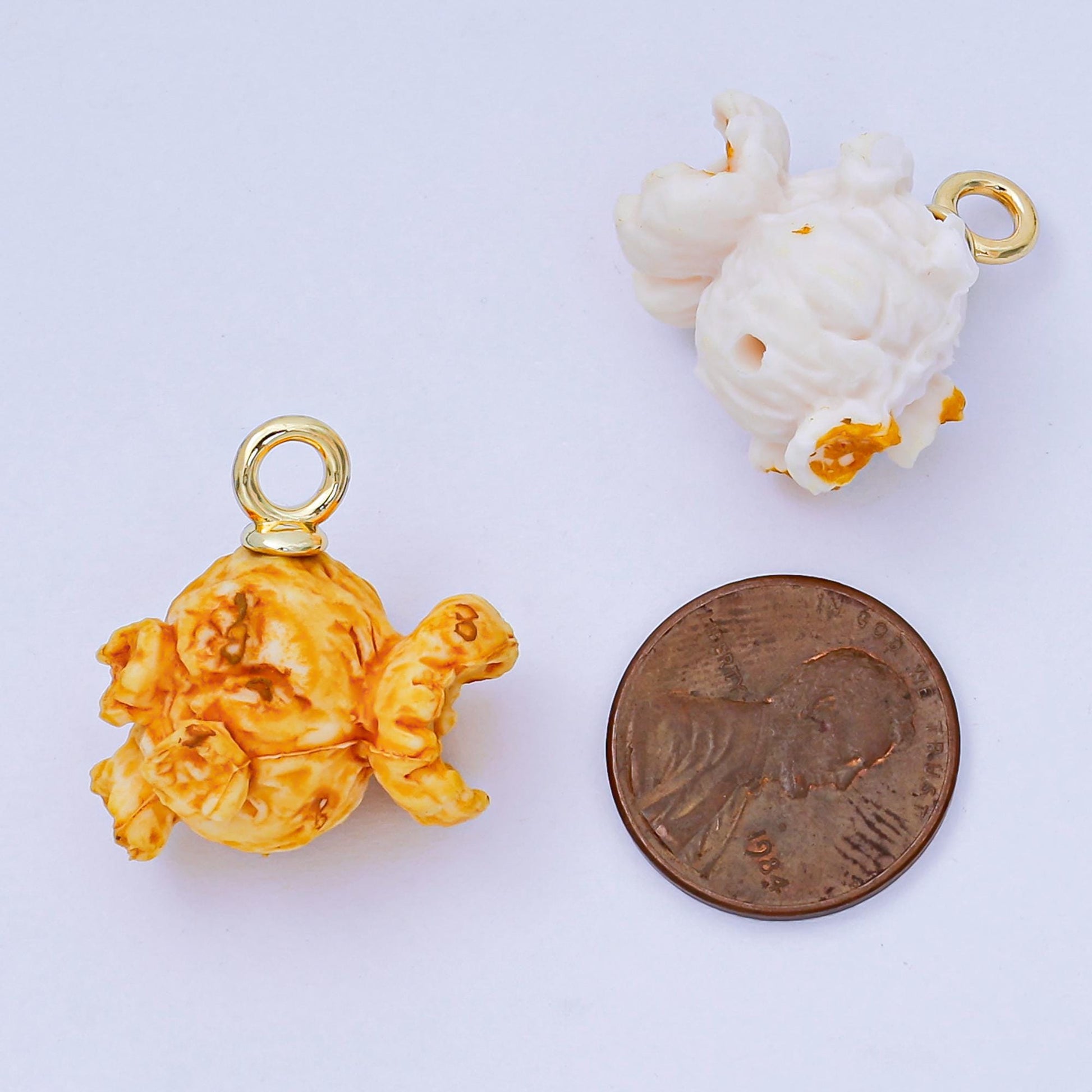 3D Resin Popcorn charm Junk Food Snack Movie Theater Inspired Jewelry for Keychain Bag Charm Necklace Bracelet Supply AH650