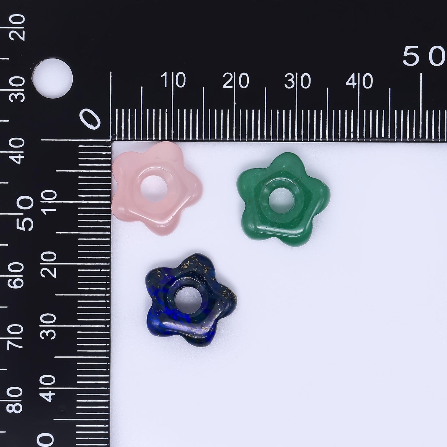 Dainty Gemstone Flower Charm Pendant Natural Stone Daisy Charm for Earring Necklace Jewelry Making Supply B447