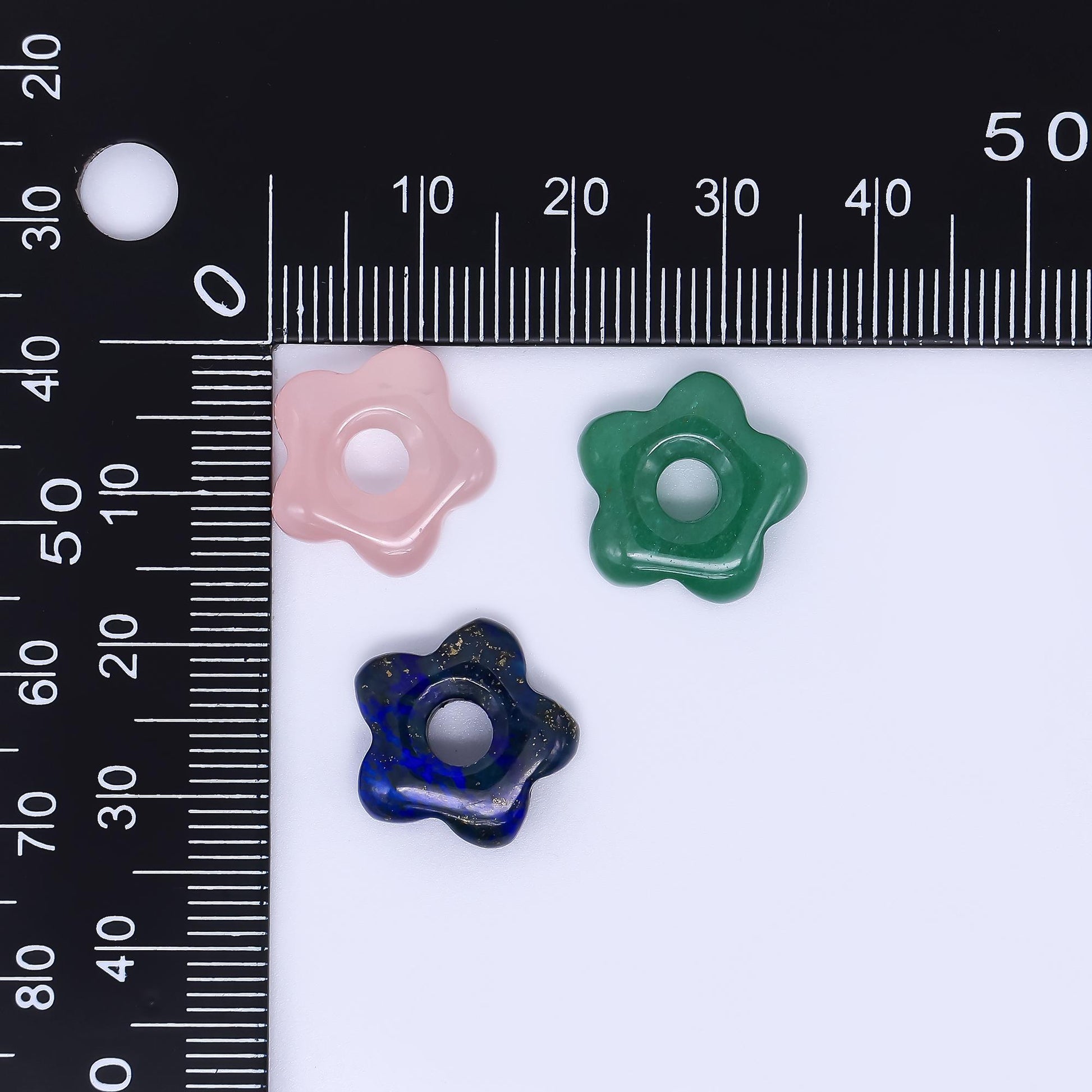 Dainty Gemstone Flower Charm Pendant Natural Stone Daisy Charm for Earring Necklace Jewelry Making Supply B447