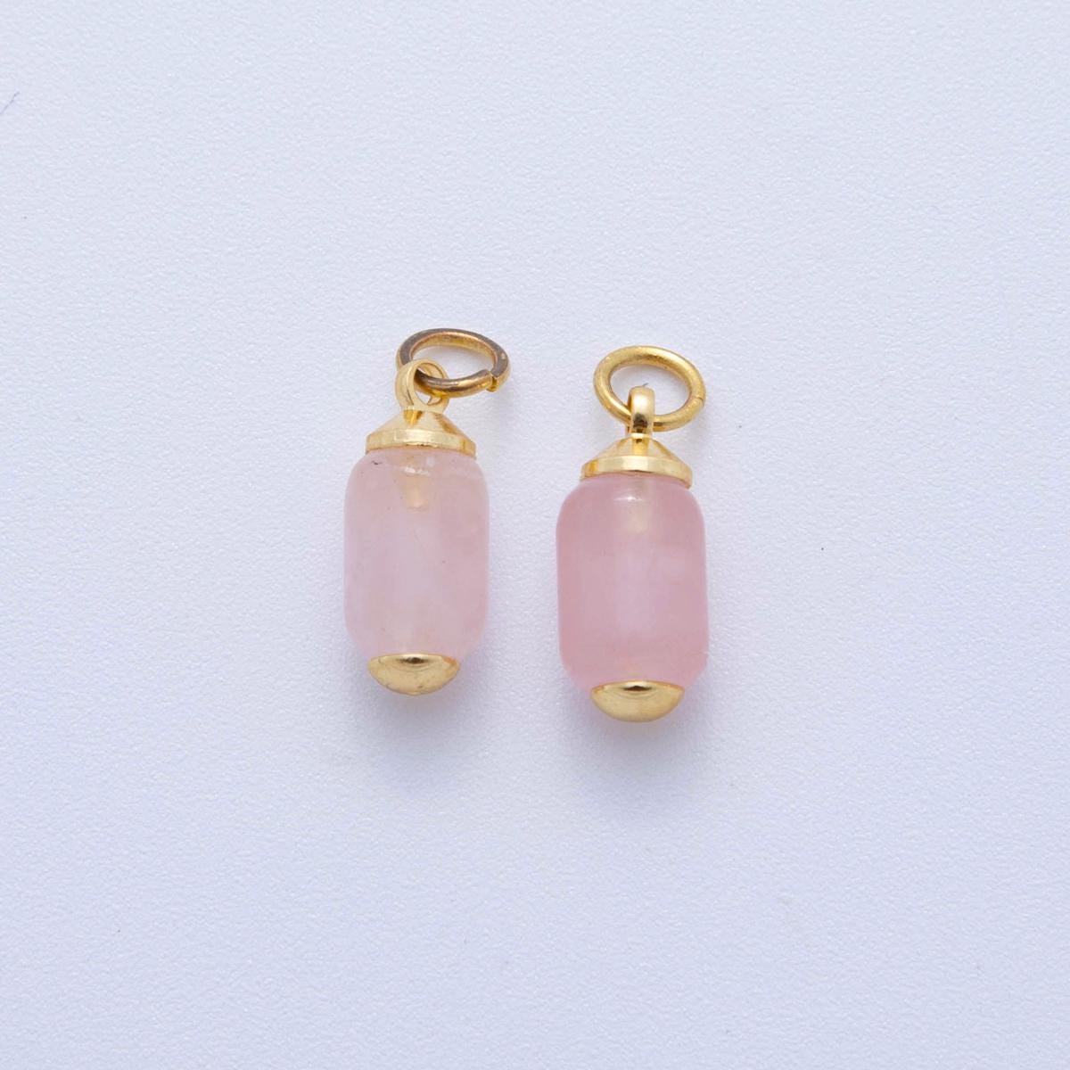 18K Gold-Filled Oblong Gemstone Mini Charm | AF394-AF402