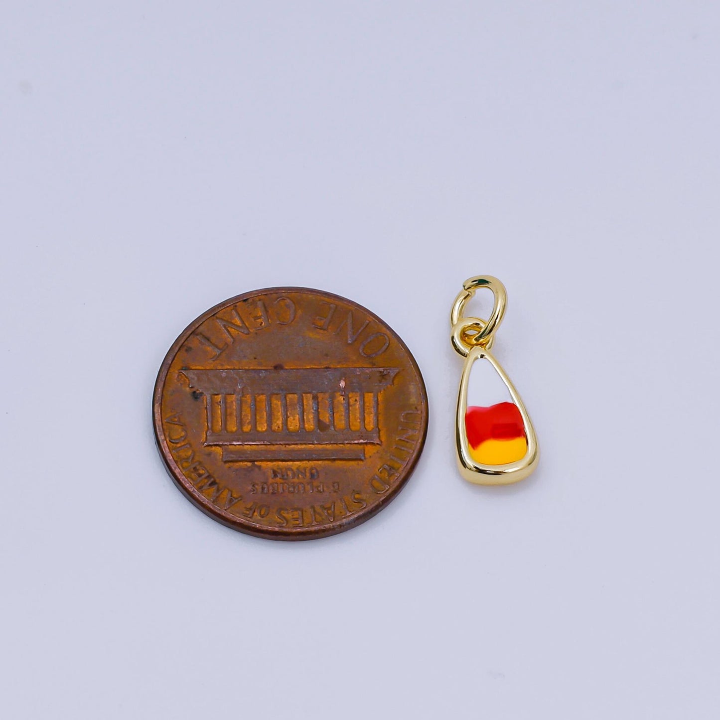 Mini Cute Halloween Candy Corn Charm for Halloween Jewelry Inspired Earring Bracelet Necklace Supply AJ-328