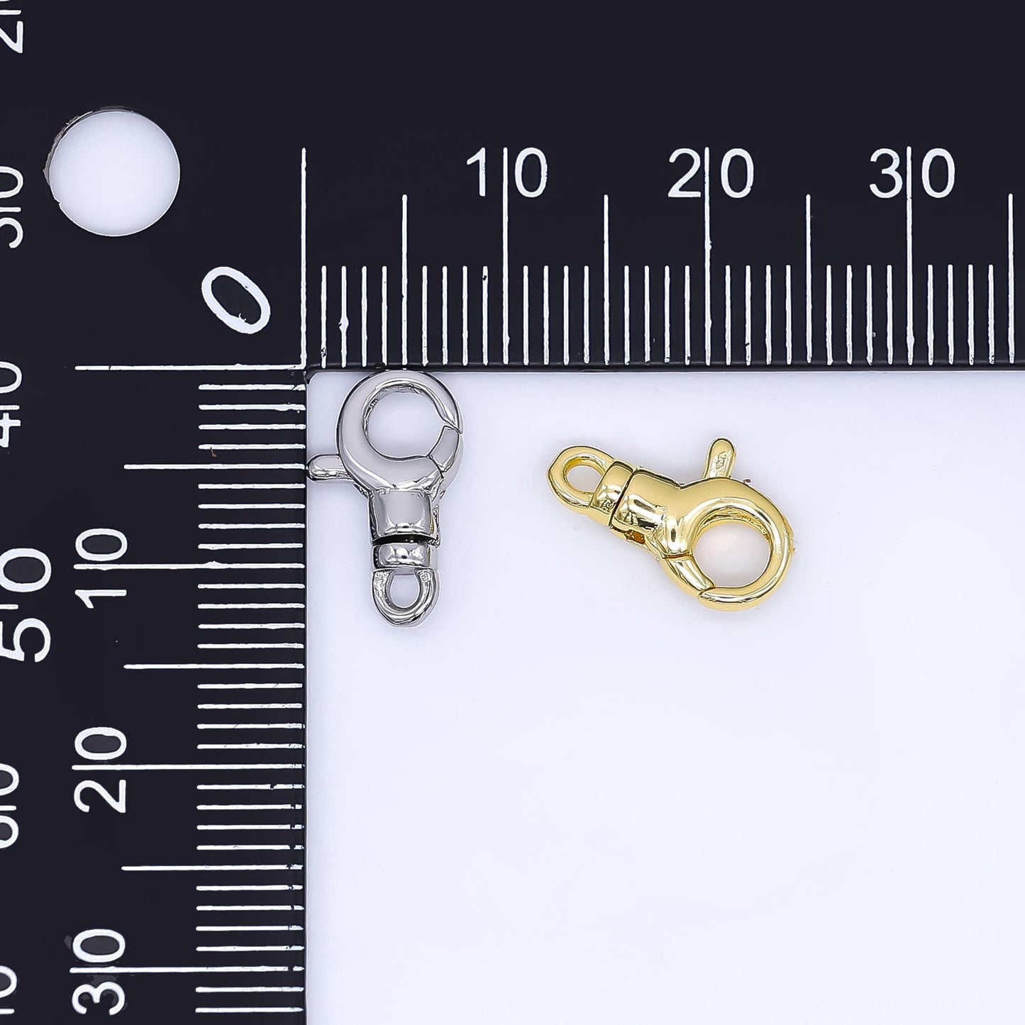 24k gold filled lobster swivel clasps, 13mmx8mm clasps in gold and silver Z-1157