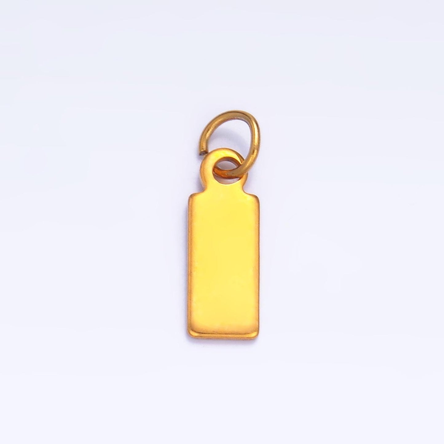 10x Mini Gold Engraved Stainless Steel Tag Pendant for Personalize Front, Back or Both Blank Tag Jewelry Making Supply 8mm Round Charm P659