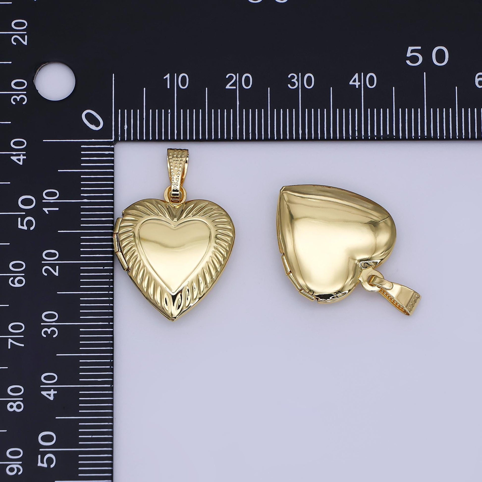 Minimalist Sunburst Heart Locket Pendants Photo Locket Charm for Necklace bracelet in 24k gold filled Supply AH-490