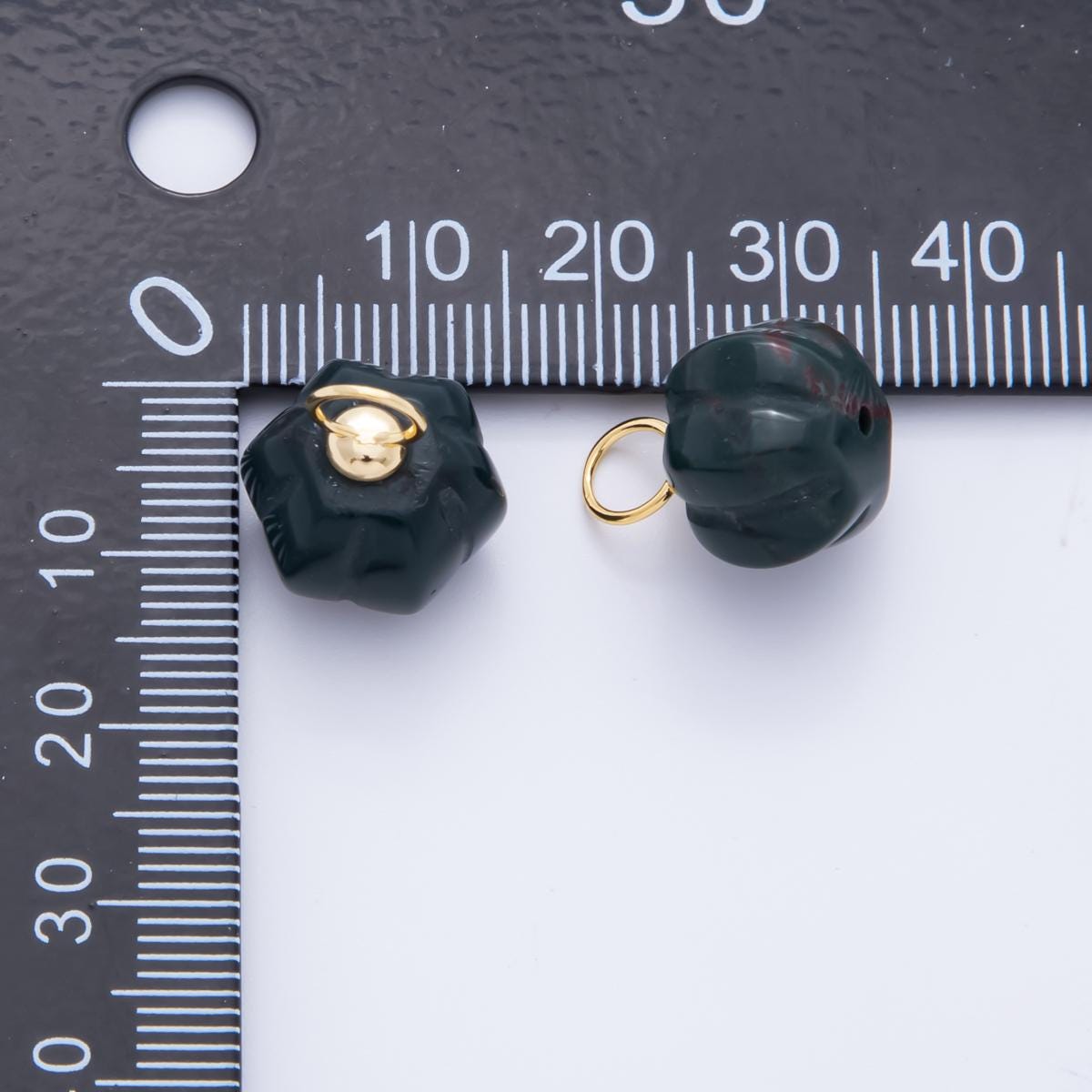 3D Pumpkin Shaped Gemstone Charm Natural Bead Gemstone Charm for Fall Thanksgiving Halloween Jewelry Inspired AH-836