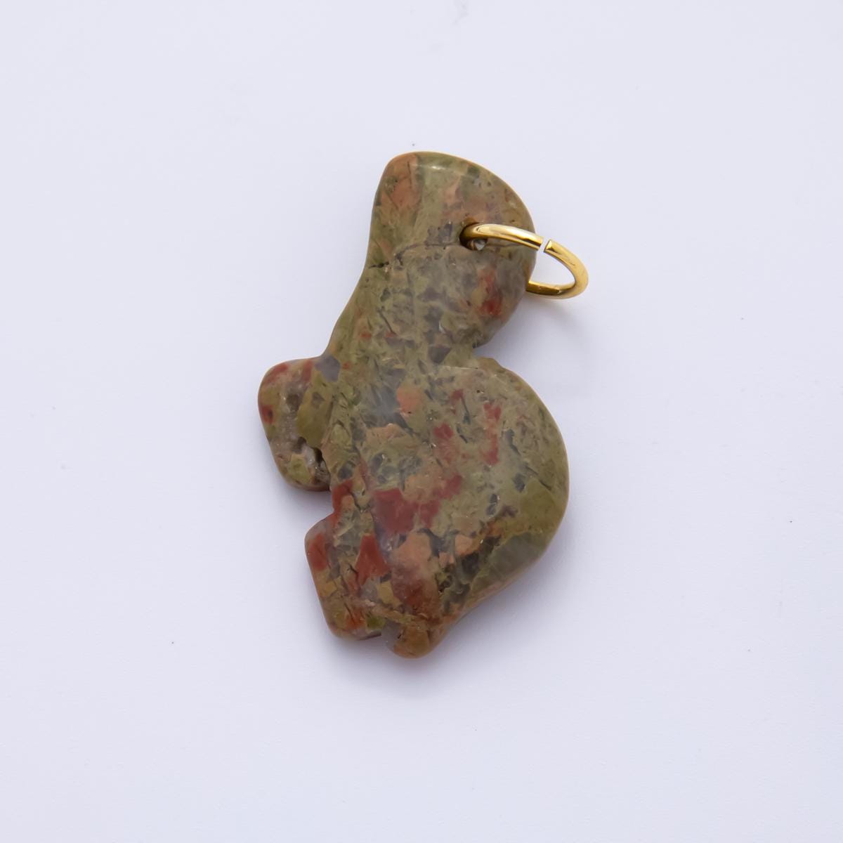 Gemstone Turtle Charm Animal Pendant with Gold Bail Totem Charm for Jewelry Making Supply AH-840
