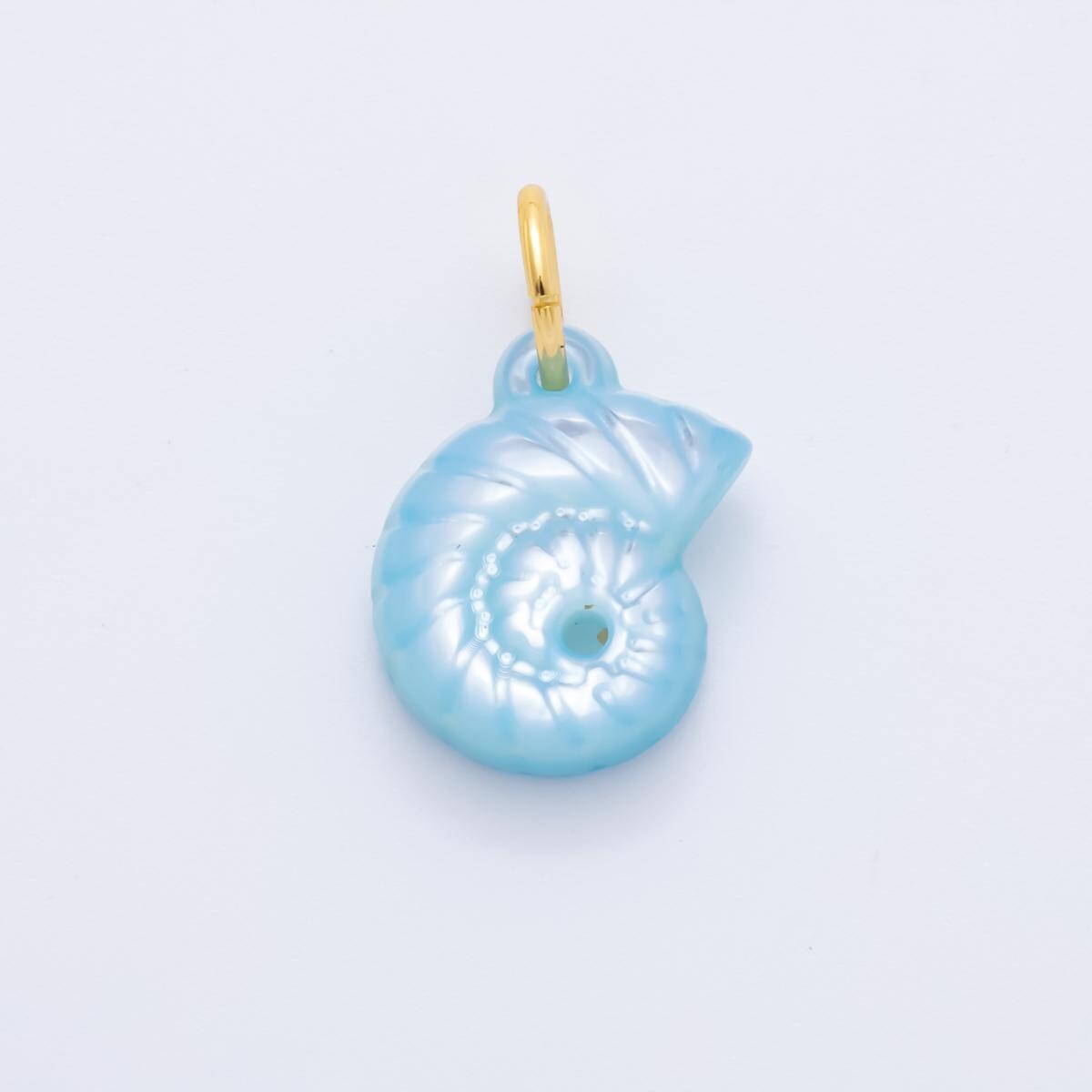 Colorful Dainty Shell Pearl Charm Amanite charms Ammonite Shell Dangle Charm Beach Under the Sea Jewelry Inspired AH-825