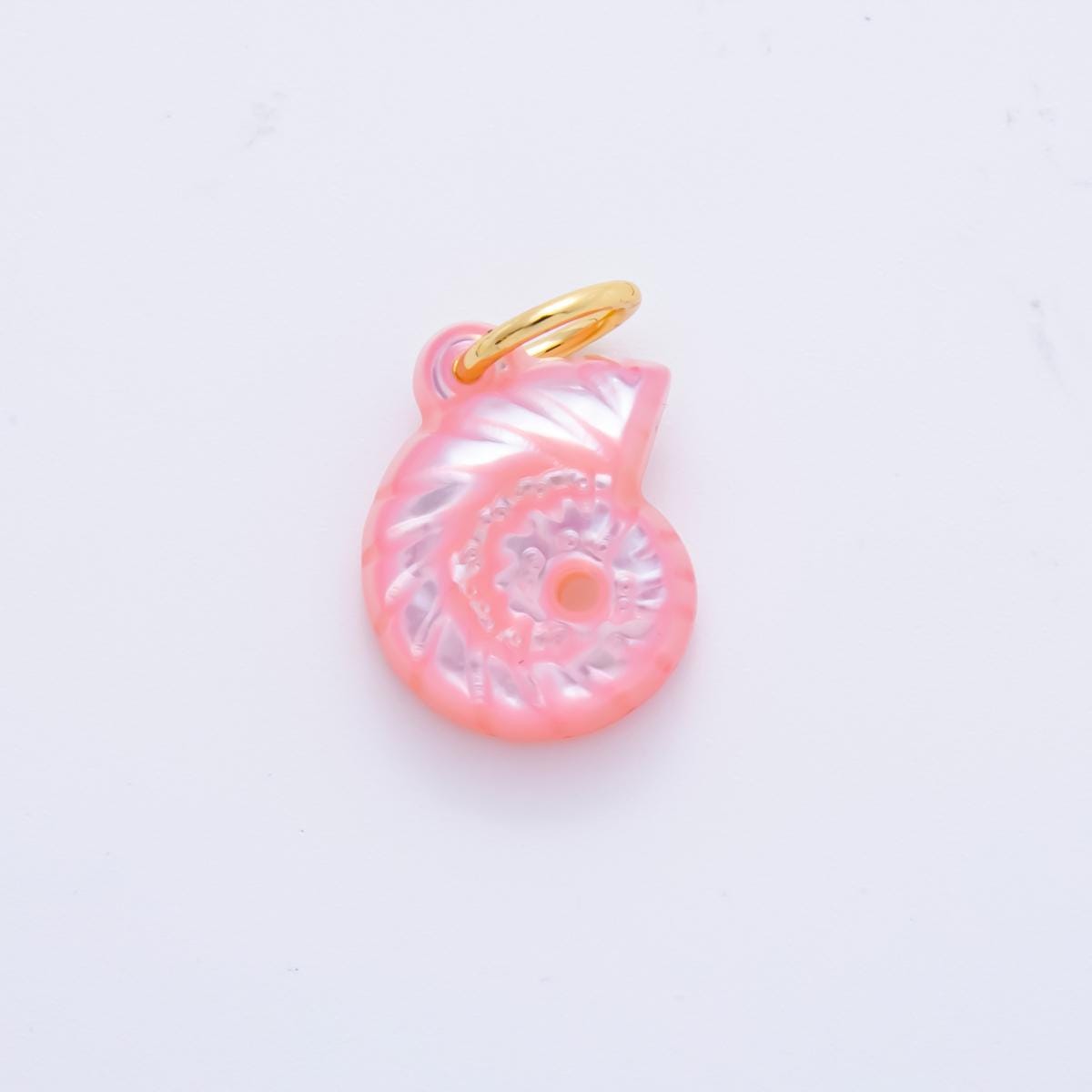 Colorful Dainty Shell Pearl Charm Amanite charms Ammonite Shell Dangle Charm Beach Under the Sea Jewelry Inspired AH-825