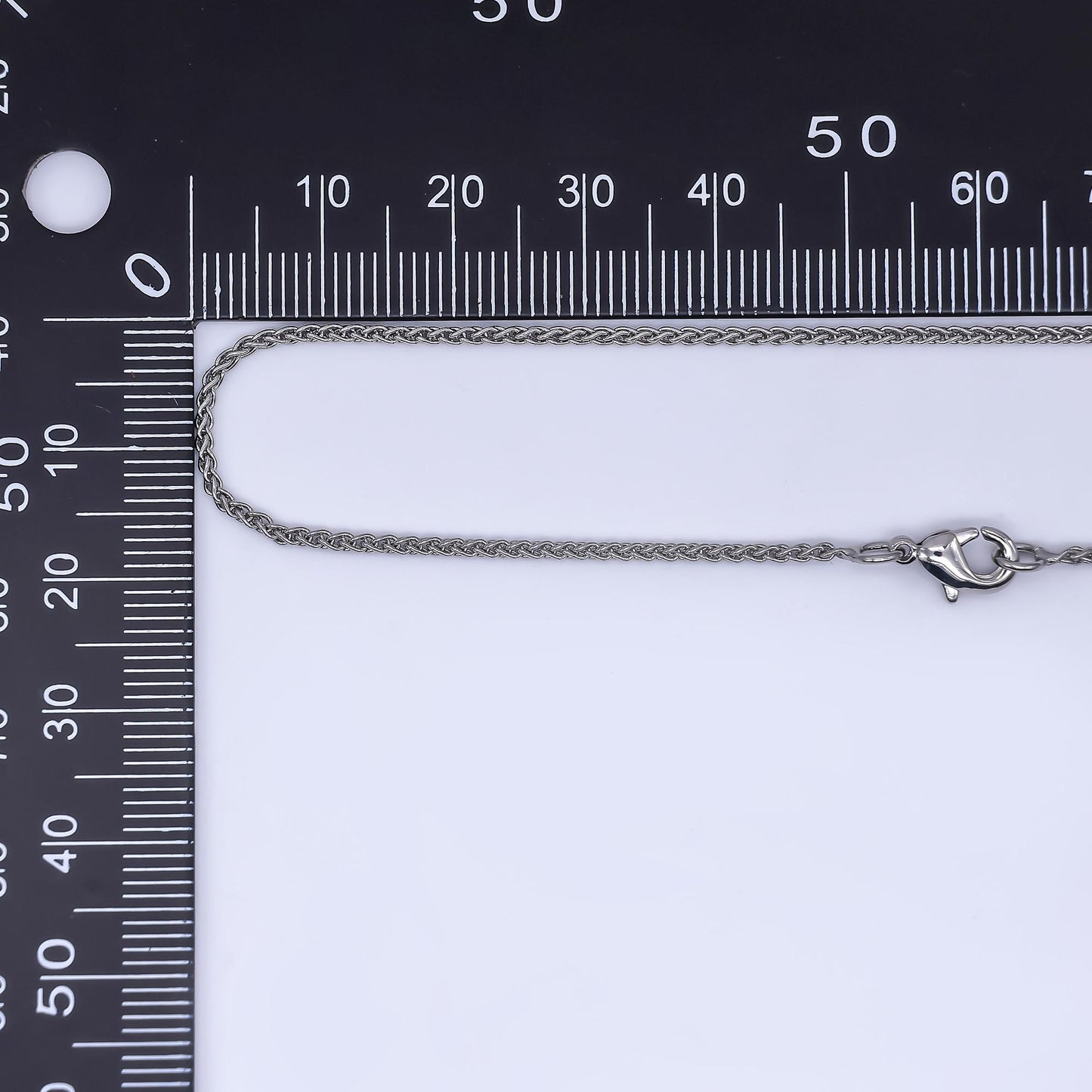 Silver 1.3mm rope 16 inch Ready to Wear chain necklace for Men Jewelry | Wa3174