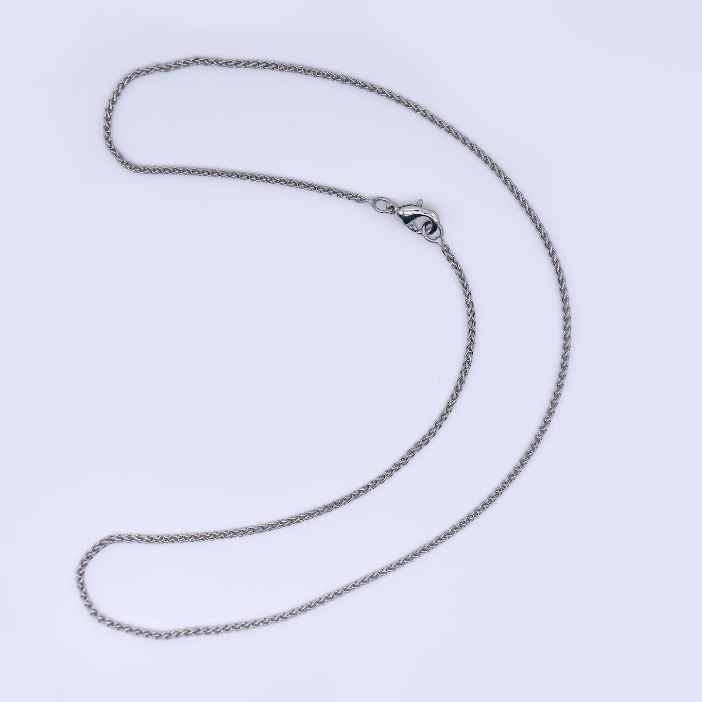 Silver 1.3mm rope 16 inch Ready to Wear chain necklace for Men Jewelry | Wa3174