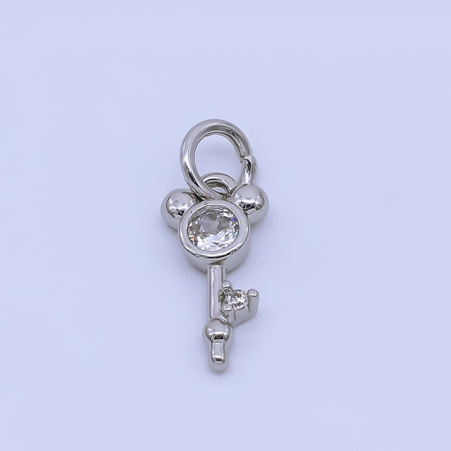 24k gold filled Mouse Ear Key Charm Lock Pendant Travel Magic Park Fantasy Inspired Aj473