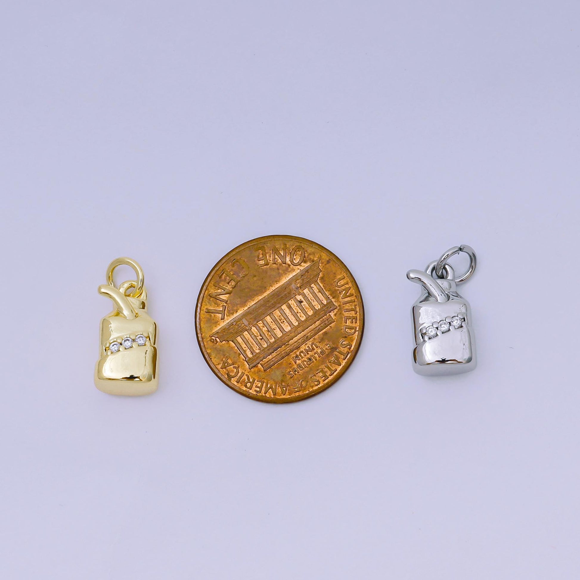 Dainty Gold Juice Box Charm with Cz Cubic Foodies Milk Box Micro Pave Pendant Silver Pendant Drink Charm AJ474