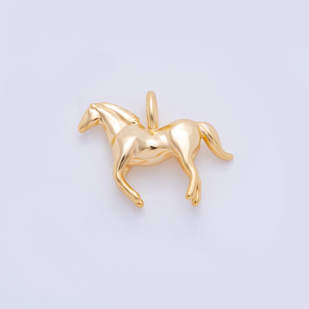 Mini Horse Charm 24K Gold Filled Horse Pendant Animal Bracelet Necklace for DIY Jewelry Making Supply AH-921