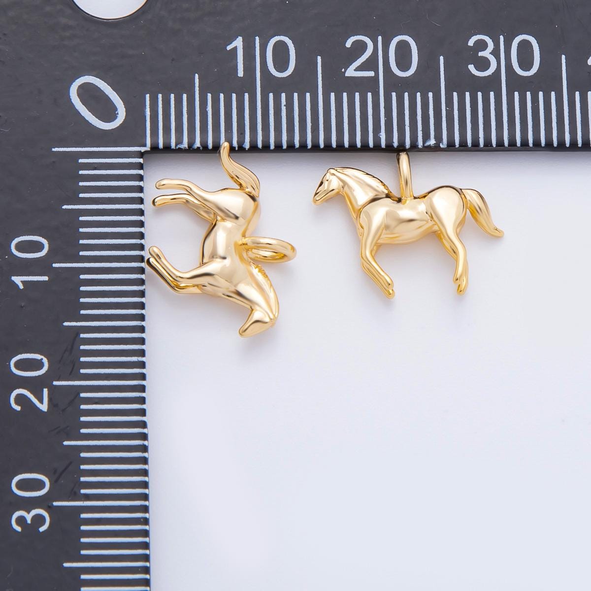 Mini Horse Charm 24K Gold Filled Horse Pendant Animal Bracelet Necklace for DIY Jewelry Making Supply AH-921