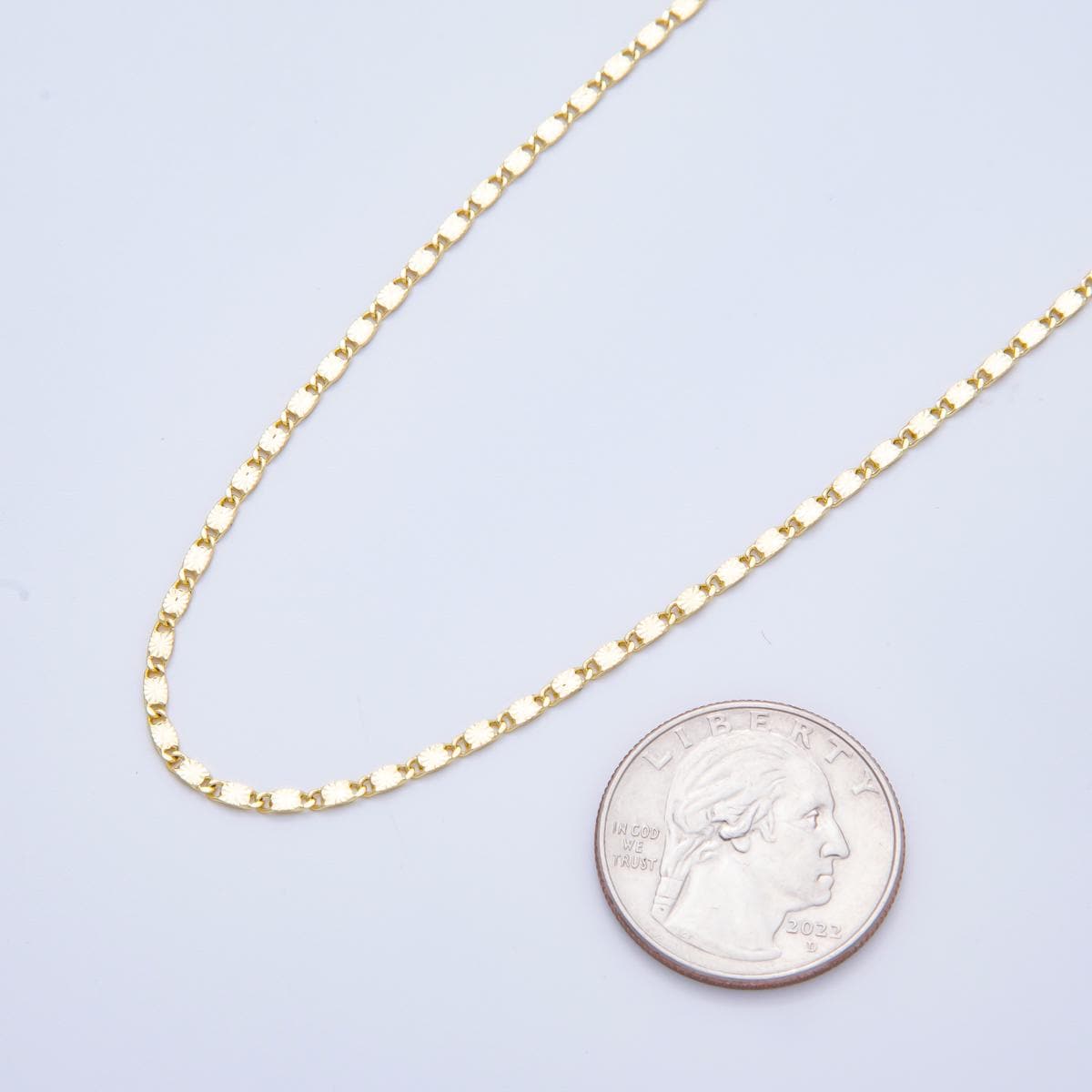 Dainty 2mm width gold filled mariner anchor Starburst Link unfinished chain by yard | roll-1699