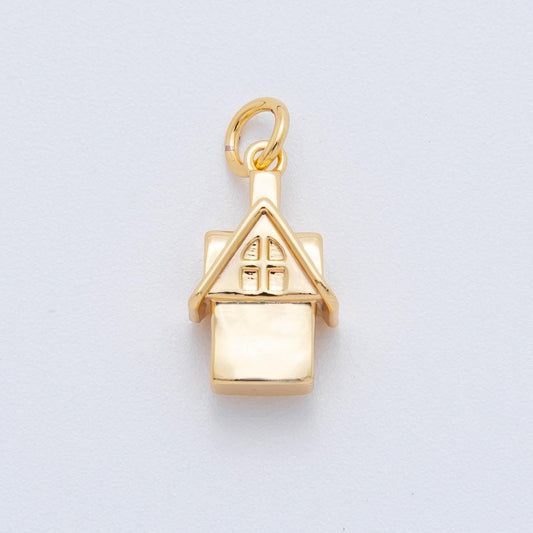 18k gold filled mini house home Up charm | AH-924