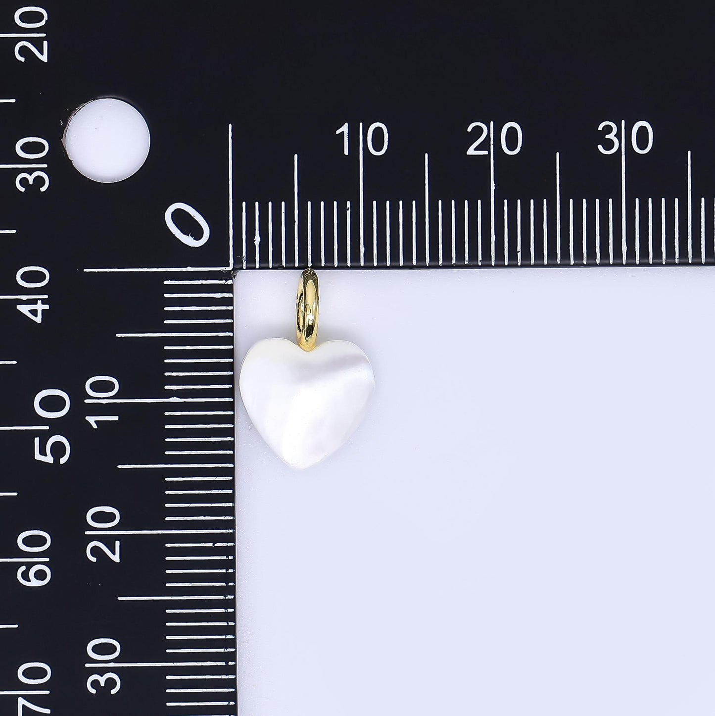 Dainty heart pearls charm gold white Shell Pearl for necklace bracelet earring wedding jewelry making minimalist P-1733